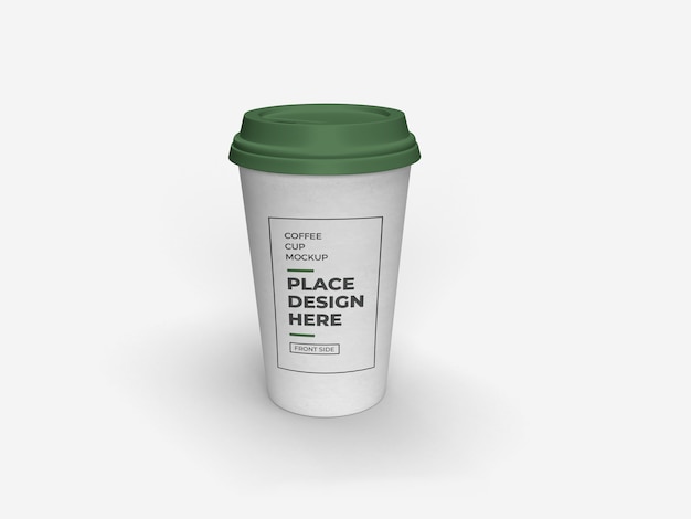 Mockup di imballaggio della tazza di caffè isolato