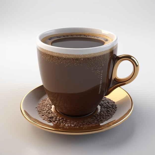 Coffee cup psd on a white background