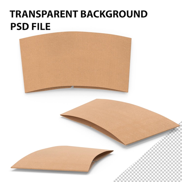 PSD coffee cup sleeve png