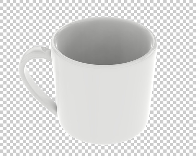 Tazza di caffè su sfondo trasparente 3d rendering illustrazione