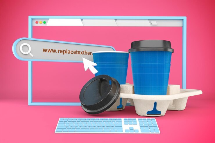 PSD coffee cup website