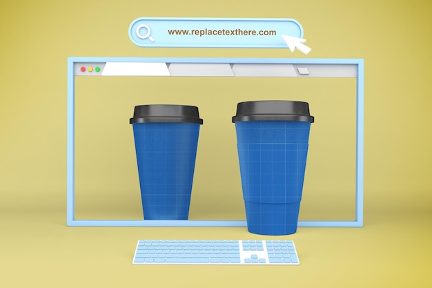 PSD coffee cup website