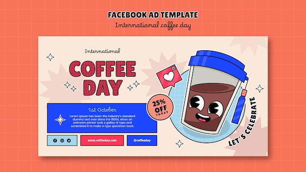 PSD coffee day template design