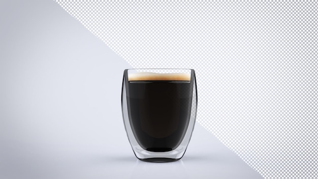 Coffee in a doublewalled glass