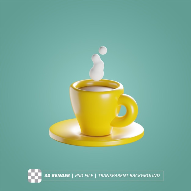 PSD coffee dripper 3d renderować pojedyncze obrazki