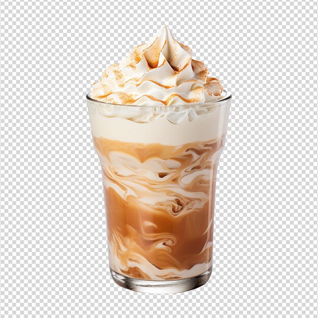 PSD 透明な背景に隔離されたコーヒーアイスクリーム