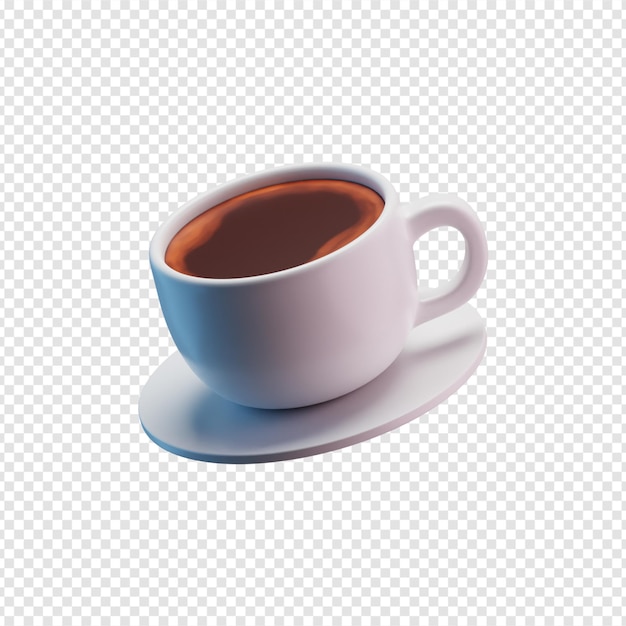 Illustrazione 3d dell'icona del caffè