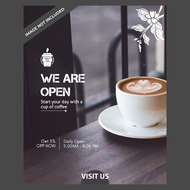 PSD coffee instagram post