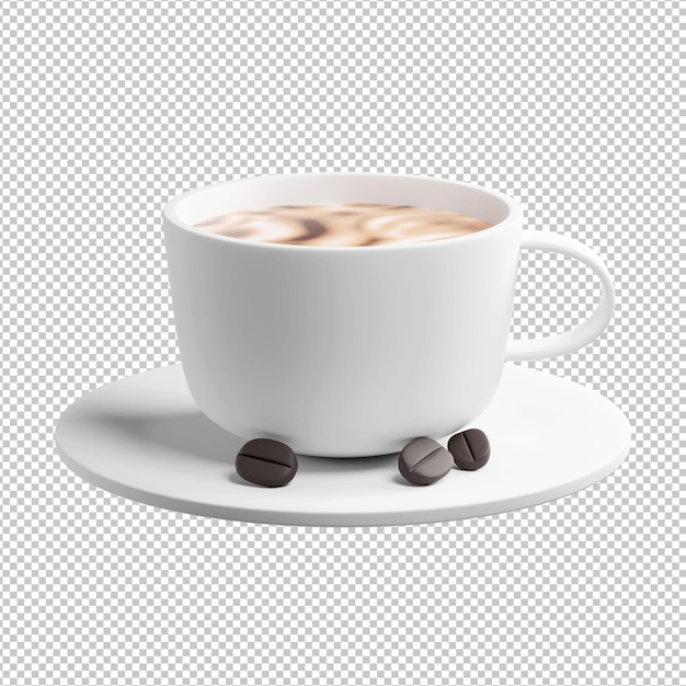 Illustrazione 3d di caffè latte