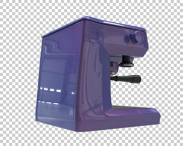 コーヒーマシンが背景に隔離された 3D レンダリングイラスト