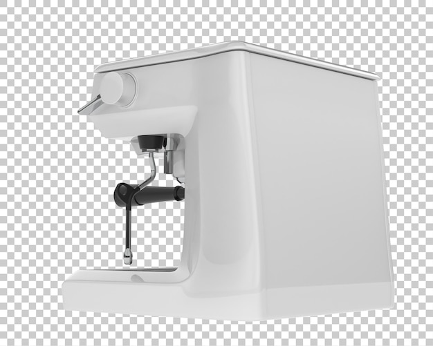 PSD coffee machine isolated on background 3d rendering illustration