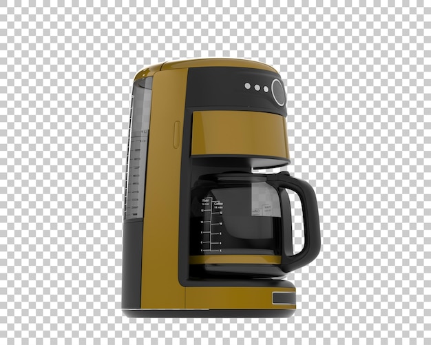 PSD 透明な背景に隔離されたコーヒーマシン 3dレンダリングイラスト
