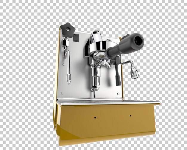 PSD macchina da caffè isolata su sfondo trasparente 3d rendering illustrazione