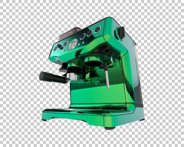 PSD coffee machine isolated on transparent background 3d rendering illustration