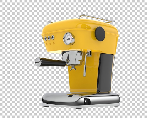 PSD coffee machine isolated on transparent background 3d rendering illustration