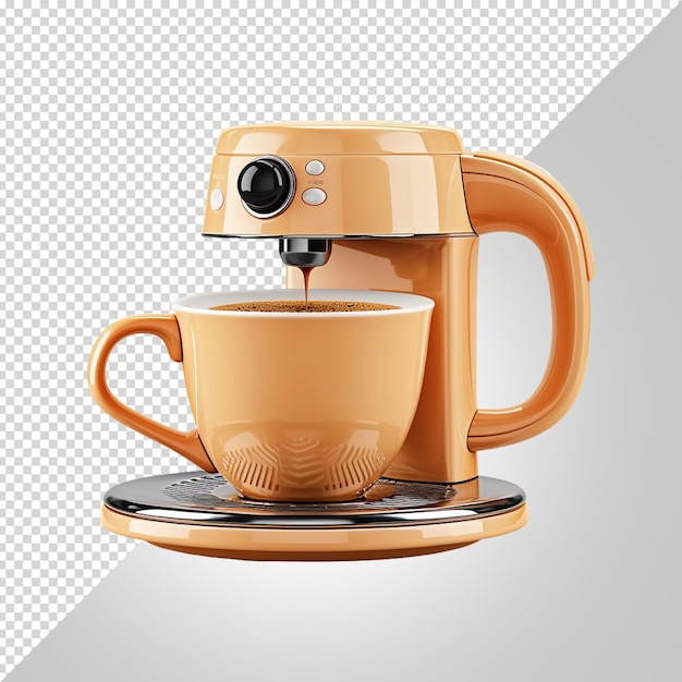 PSD a coffee maker that is orange