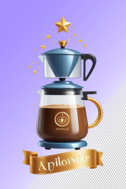 PSD a coffee maker that says coffee on it