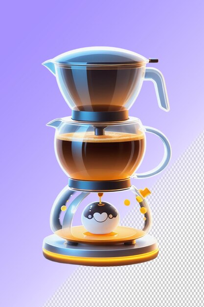 PSD a coffee maker with a coffee pot on it