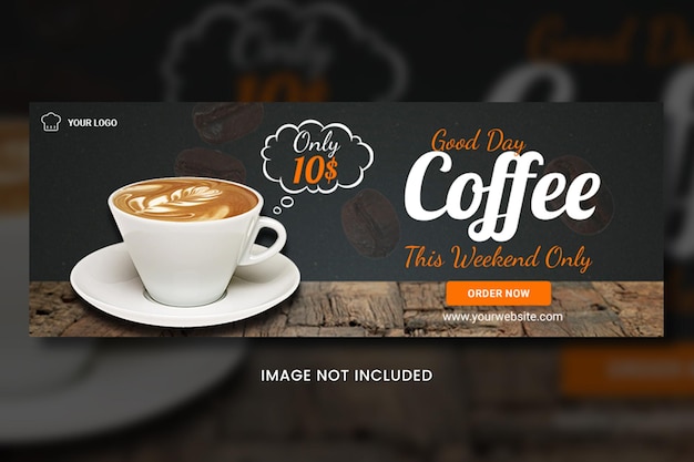 PSD coffee menu cover faceook