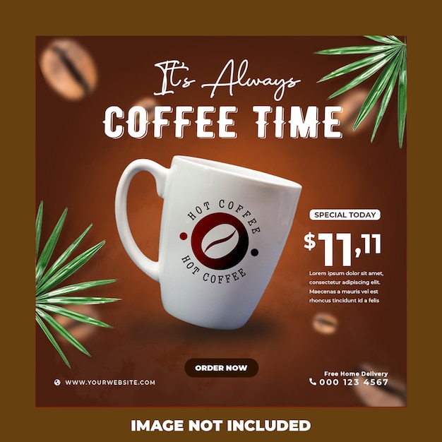 coffee menu social media template