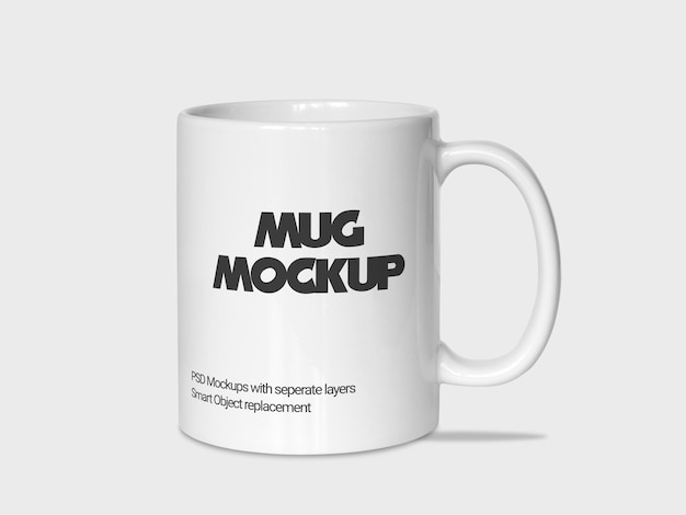 PSD coffee mug mockup realistic white cup mockups