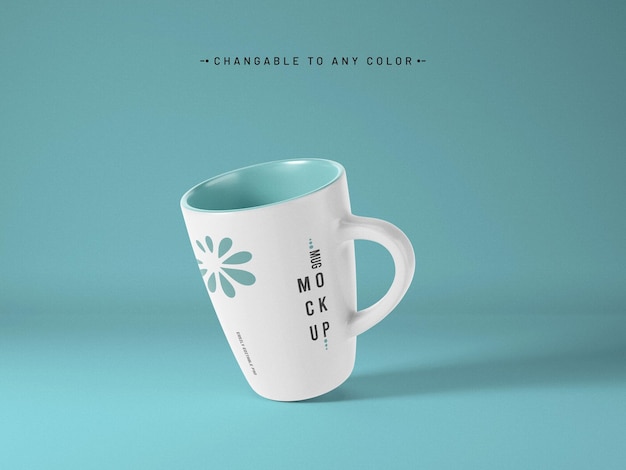 Coffee mug mockup with editable color