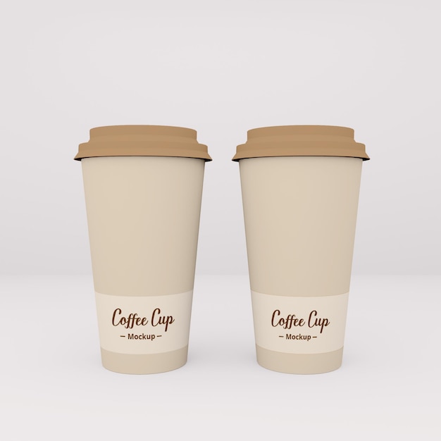 Coffee mug modeling with logo
