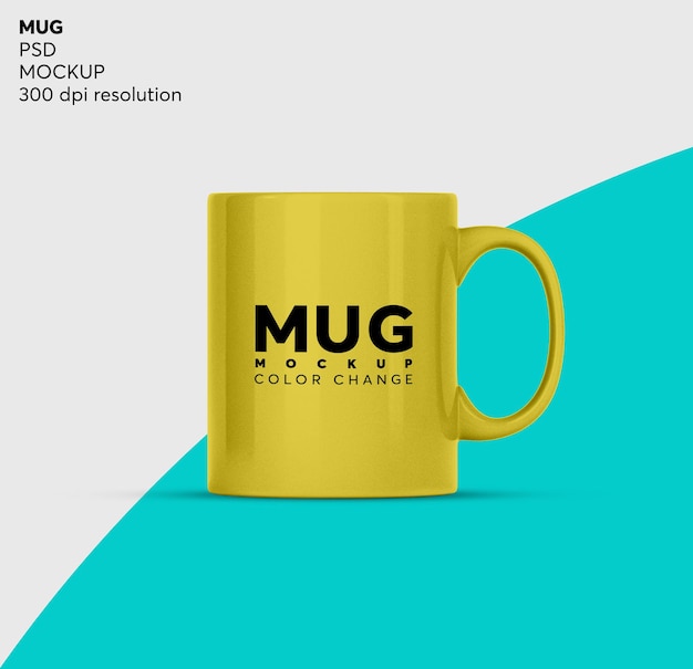 PSD coffee mug or tea cup mockup isolated