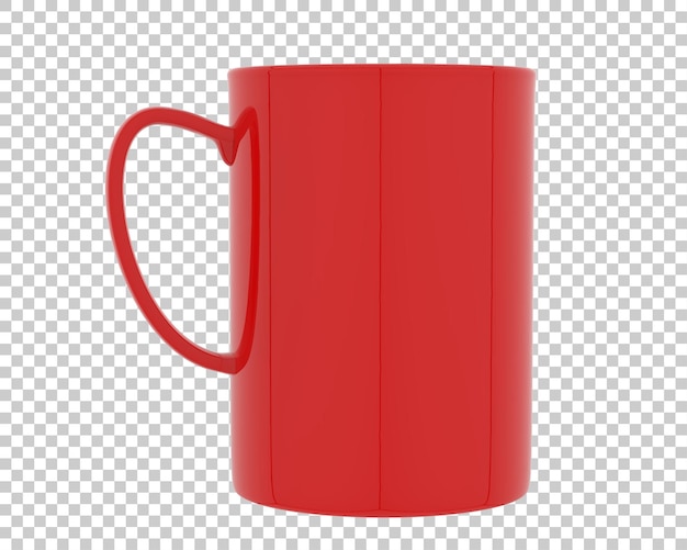 PSD coffee mug on transparent background 3d rendering illustration