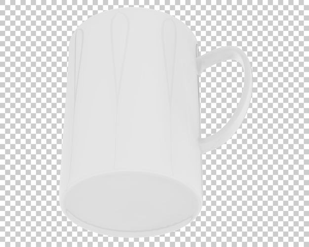PSD coffee mug on transparent background 3d rendering illustration