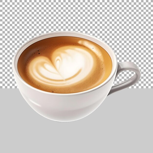 透明な背景にコーヒーまたは紅茶のカップ ai が生成