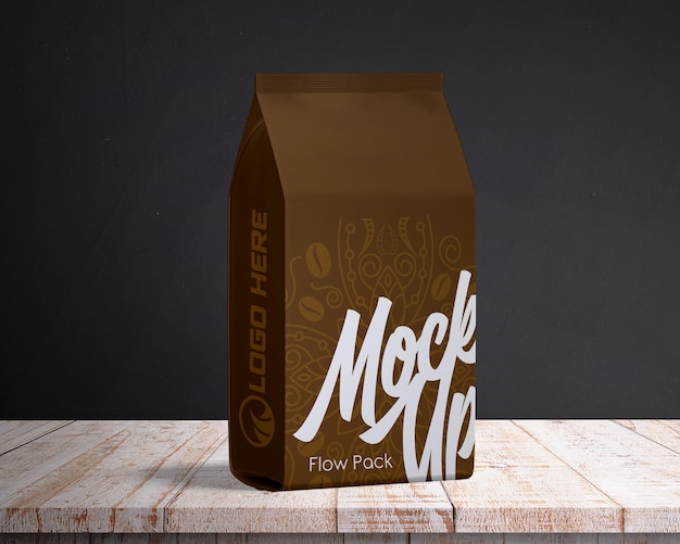 PSD coffee package mockup