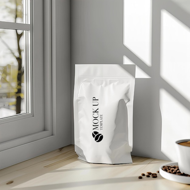 PSD coffee package mockup