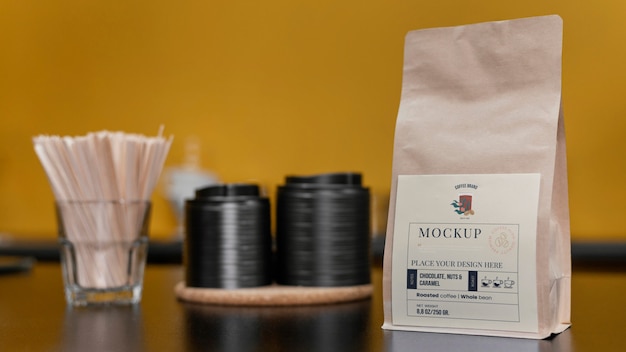 PSD coffee packaging mockup