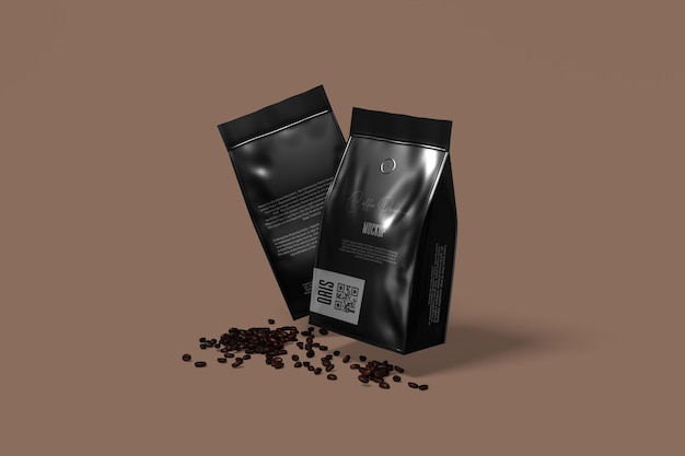 Coffee packaging mockup