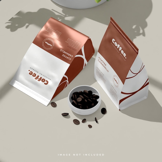 PSD mockup di confezionamento di caffè