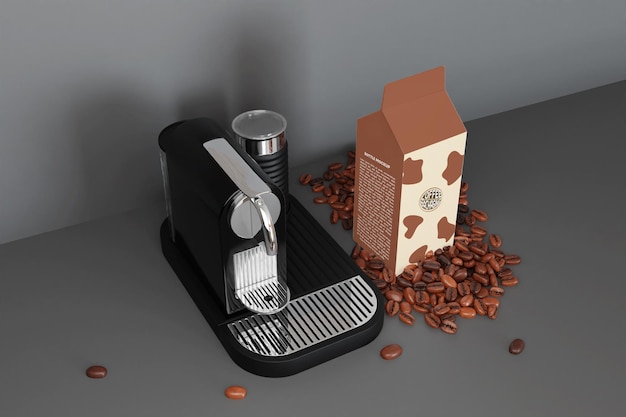 PSD mockup di imballaggio del caffè