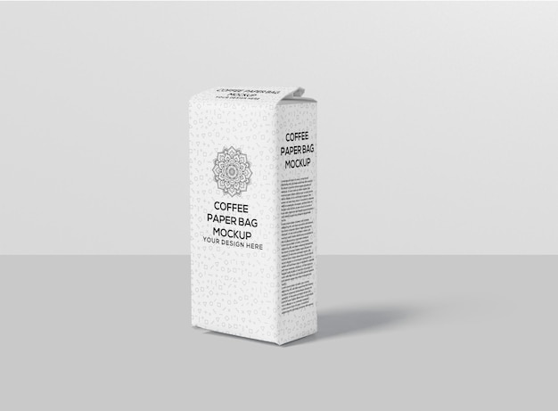 Coffee paper bag mockup