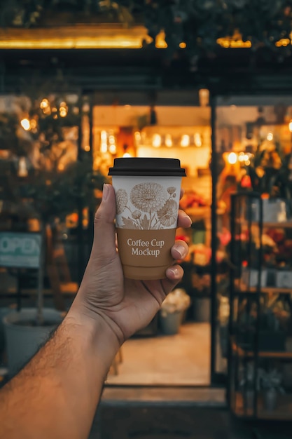 PSD coffee paper cup mockup