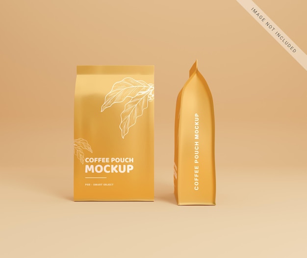 Coffee pouch mockup