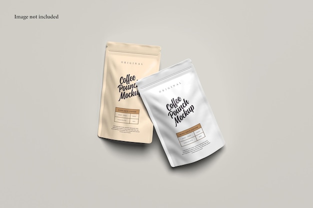 Coffee pouch packaging mockup