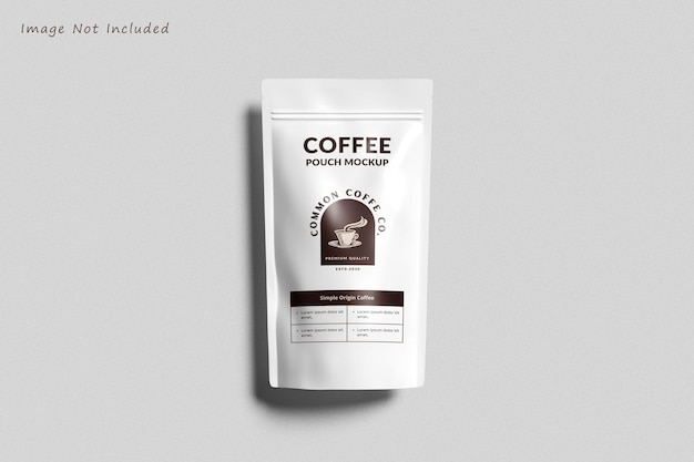 Coffee pouch packaging mockup