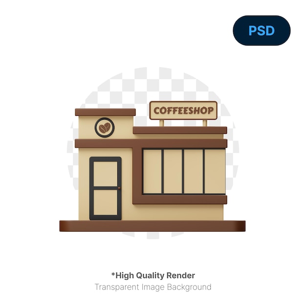 Coffee Shop 3D Icon