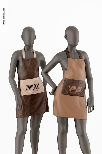 Coffee shop apron mockup