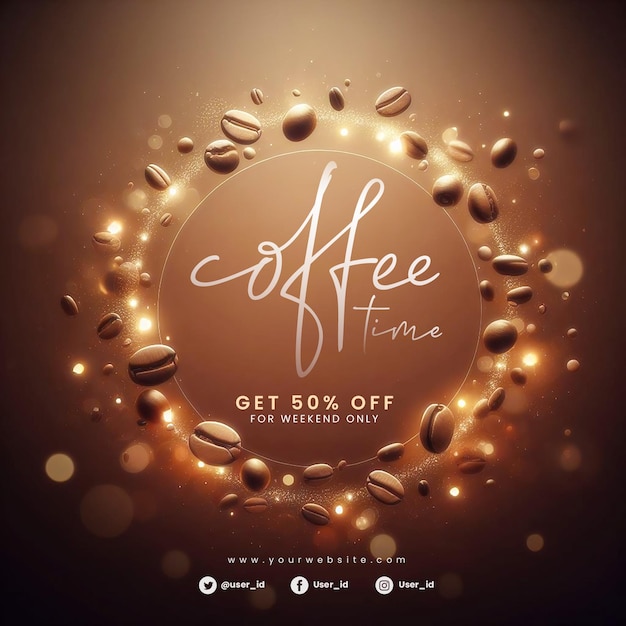 Coffee shop flyer banner promotion templates