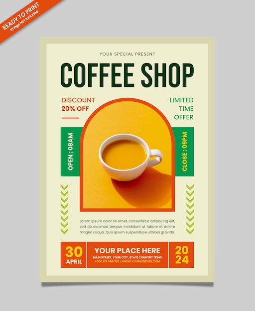 Coffee Shop Flyer template 08