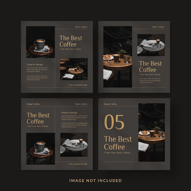 コーヒーショップのInstagramの投稿テンプレート
