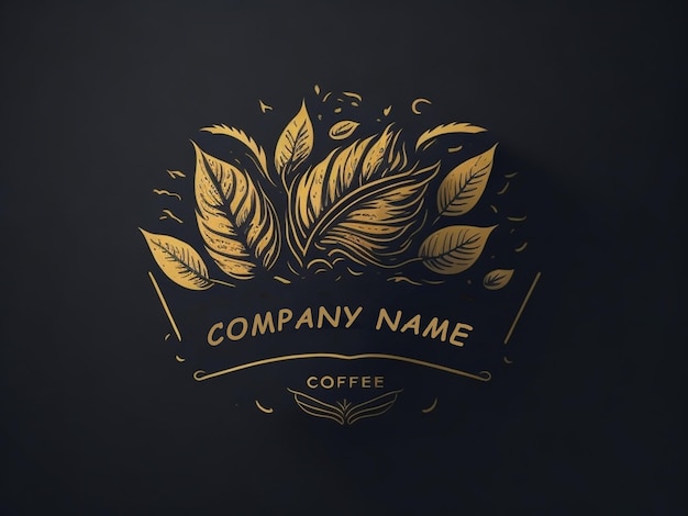 PSD logo della caffetteria nuova start-up