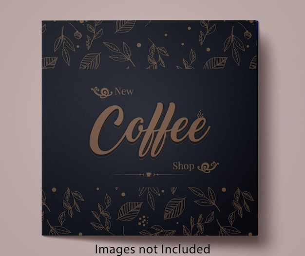 PSD coffee shop social media post and banner