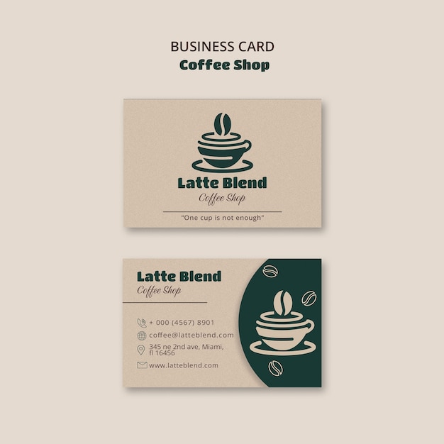 PSD coffee shop template design